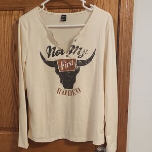 SHEIN Beige Long Sleeve Top